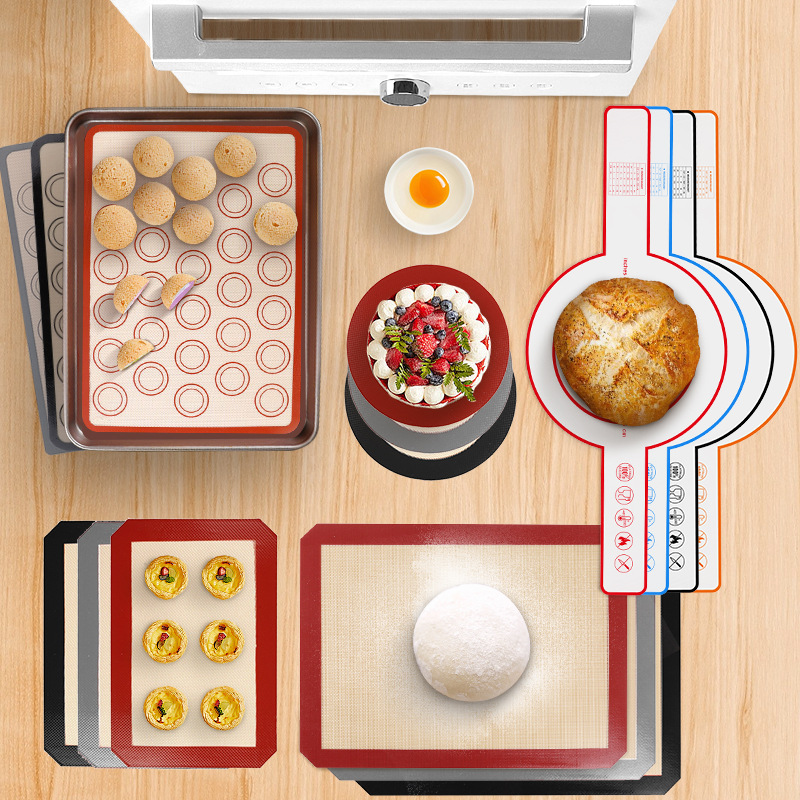 Customized Colorful Heat Resistant Reusable Kitchen Silicone Baking Mat