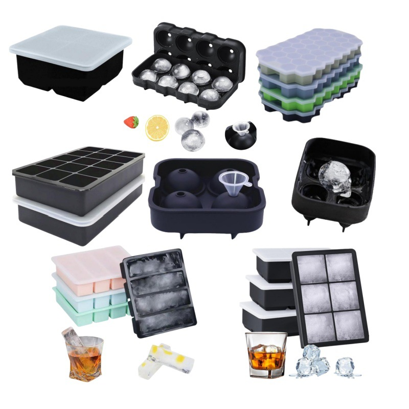 Large Capacity Food-Grade Silicone Square Shape Ice Cube Mold Whiskey Ice Cubes Making Mold