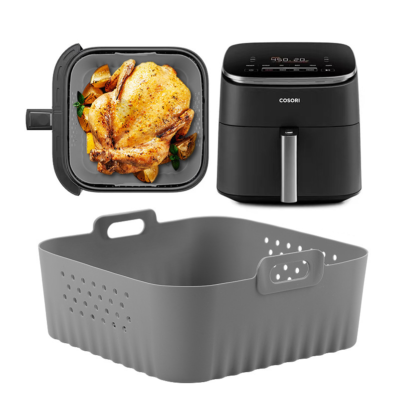 9-in-1 Air Fryer Silicone Liners 2 Pcs Reusable 5QT-6.8QT Compatible with Ninja/ & More