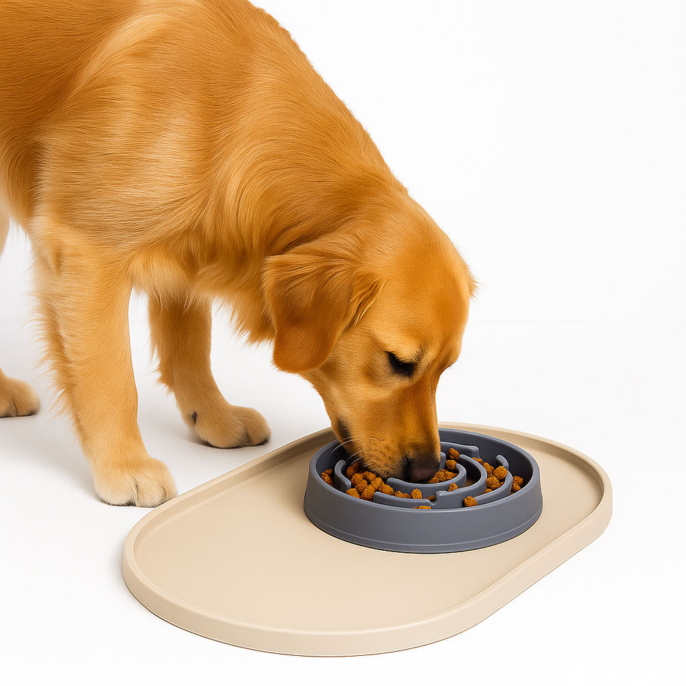  Dog Food Mat - Waterproof Dog Bowl Mat, Silicone Pet Mat for Food and Water Bowls