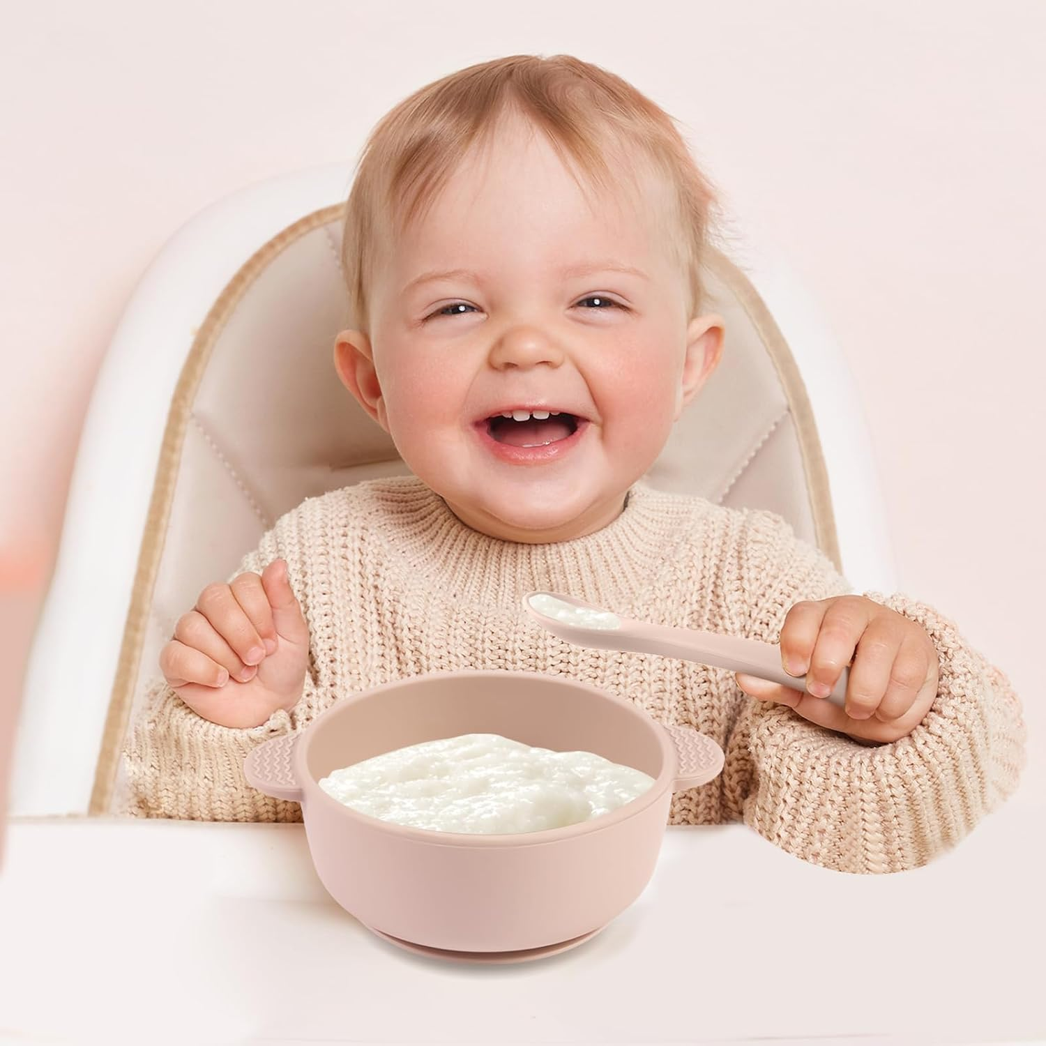 Eco-Friendly BPA-Free Silicone Baby Suction Bowl Silicone Baby Feeding Bowl Set for Toddler Food Feeding Home Daycare Use