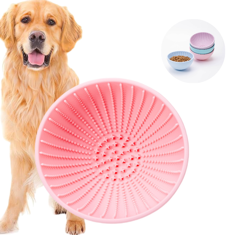  Silicone Pet Toys Easy-to-Clean Slow Food Bowls for Cat and Dog