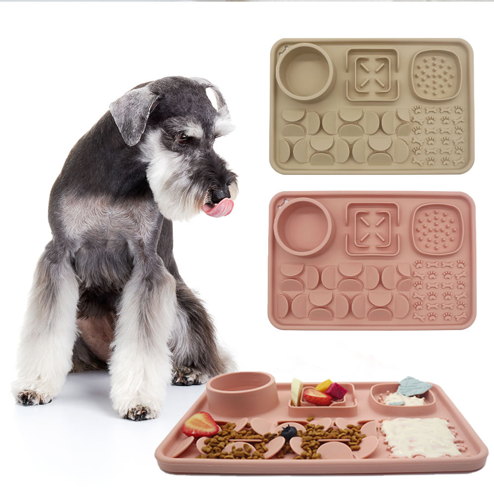  Multi-Function Dog Food Mat,Silicone Dog Lick Mat