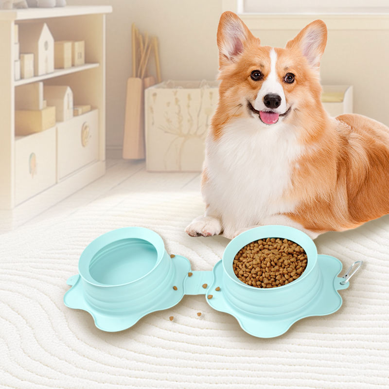  Silicone Pet Products Outdoor Bowl Food Water Travel Bowl Outdoor Water and Food Dogs and Cats Feeding Supplies
