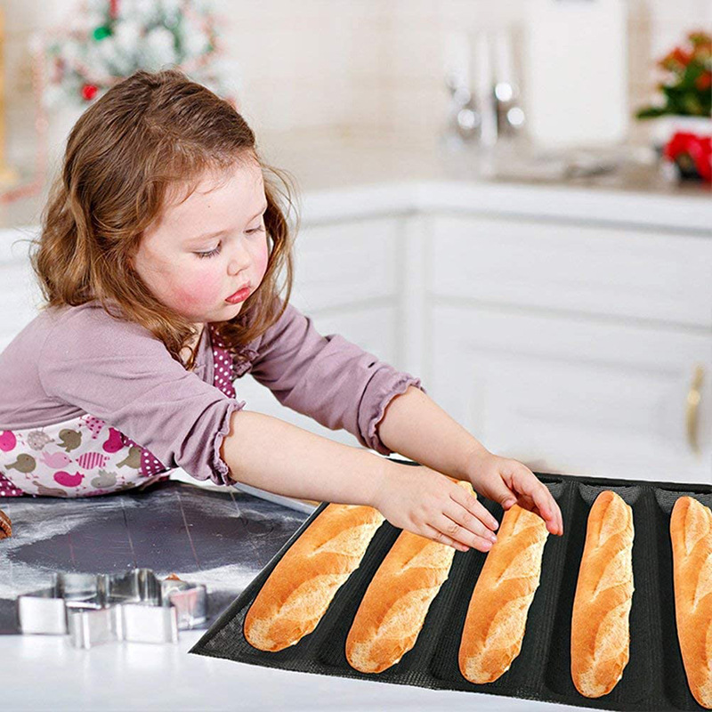  High Quality Silicone French Bread Baking Pan Toast Bread Loaf Mould Custom Silicone Bread Molds