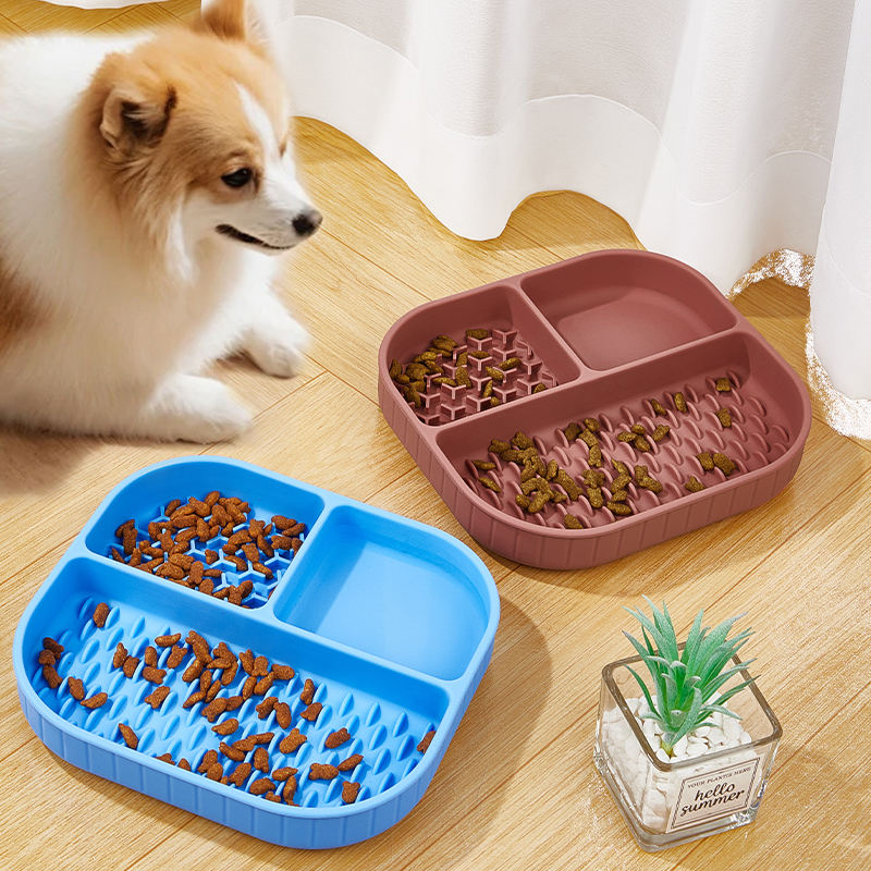   Silicone Slow Food Bowl Collapsible Water & Food Bowl for Outdoor for Dogs & Cats Home Storage & Organization