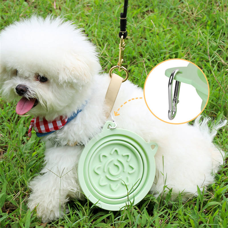 Silicone Foldable Pet Bowl for Dogs Cats Outgoing Feeding Walking Camping Water Food Bowl